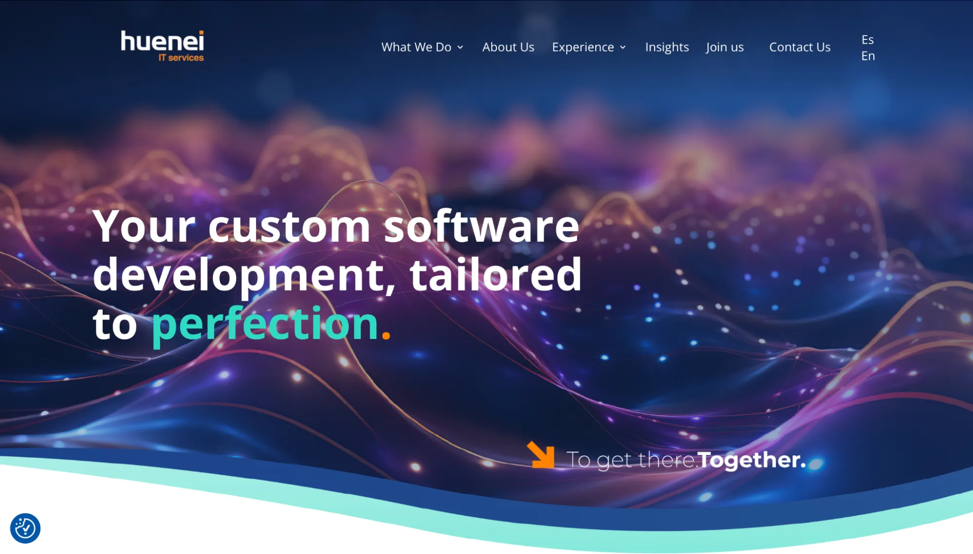 Interface of Huenei's website